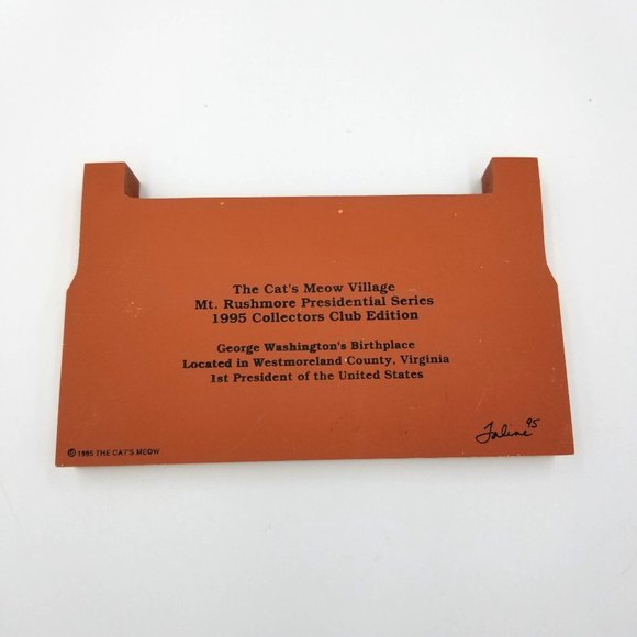 Cat's Meow Village George Washington's Birthplace Located in Westmoreland County - Picture 2 of 8